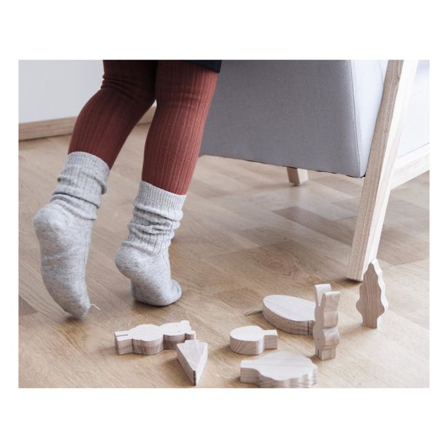 Chamois Cashmere and Merino Wool Socks | Light grey