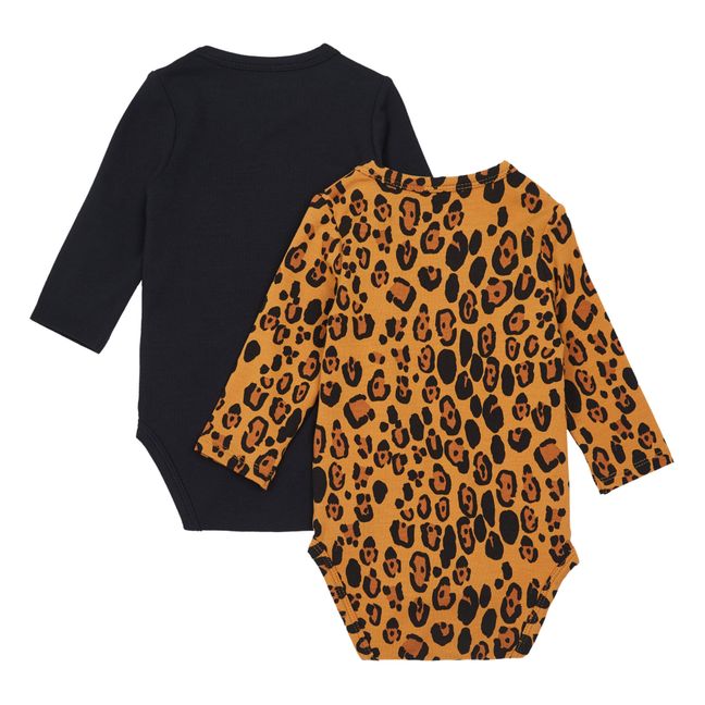 Leopard Baby Bodysuits - Set of 2 Marrón