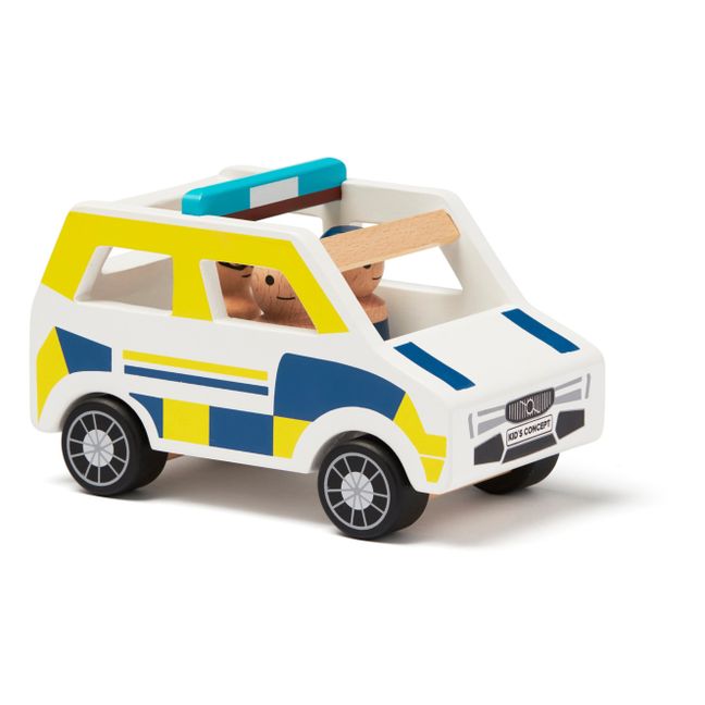 Voiture de Police en bois | Jaune