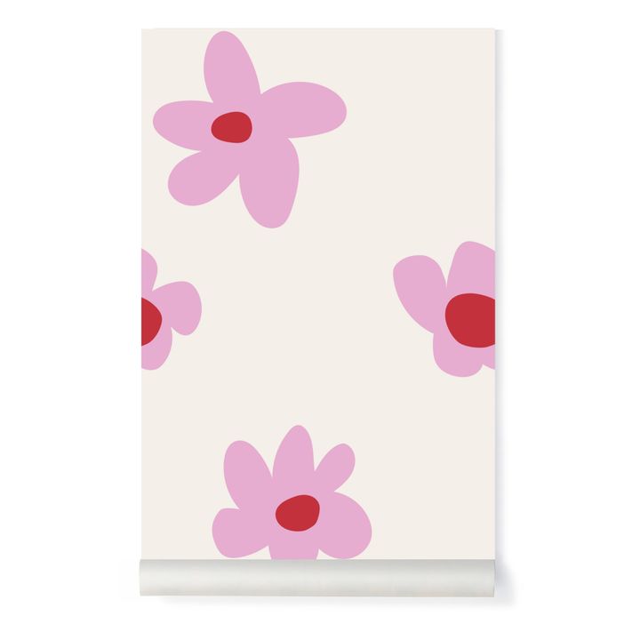 Flower Wallpaper - Mathilde Cabanas x Bonjourgeorges Rosa- Produktbild Nr. 0