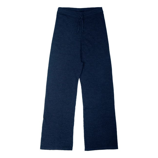 Dase Merino Wool Trousers | Navy blue
