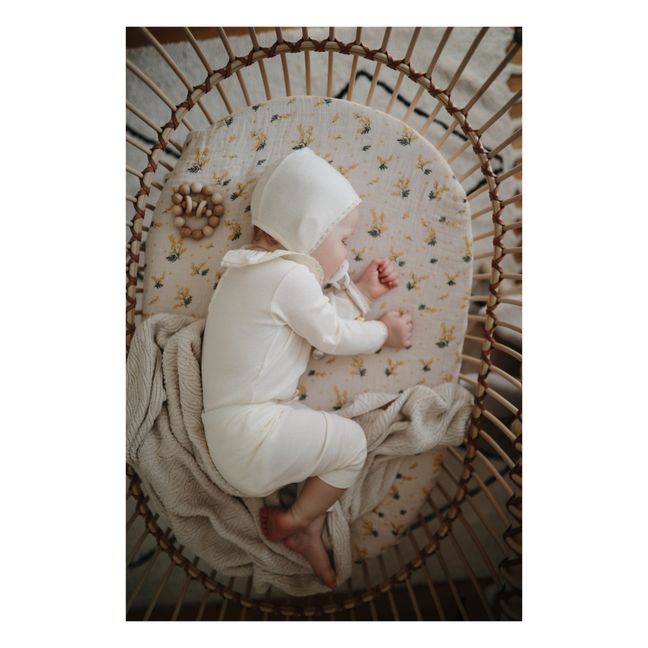 Matratze oval für Babykorb Lola und Emil aus organischer Baumwolle | Weiß