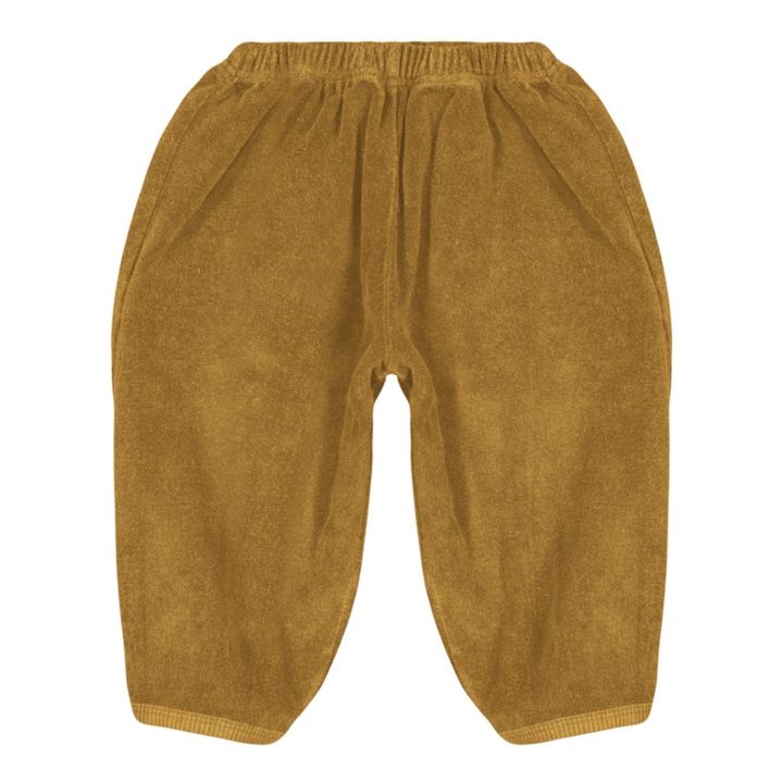 Pantalón bombacho de tejido rizo y algodón orgánico Porgy | Ocre