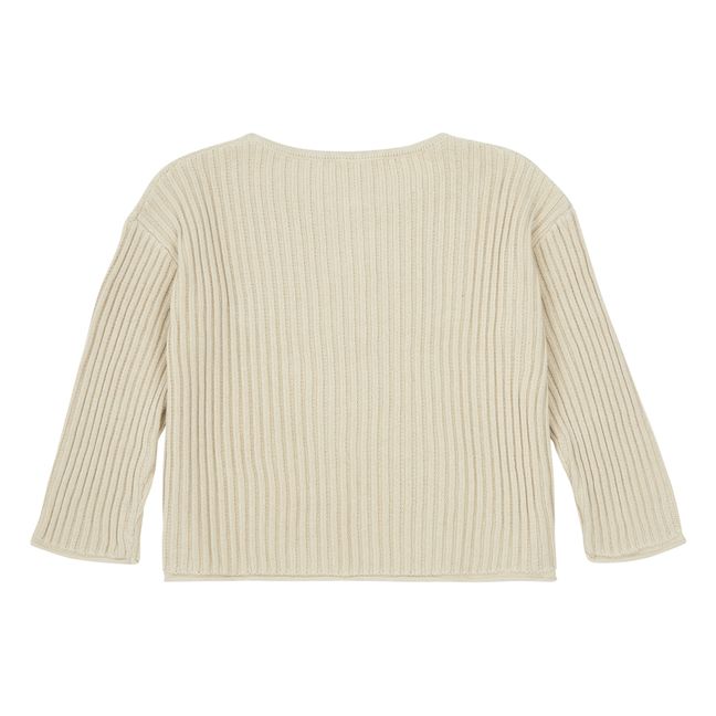 Pull Maille Côtelé | Beige