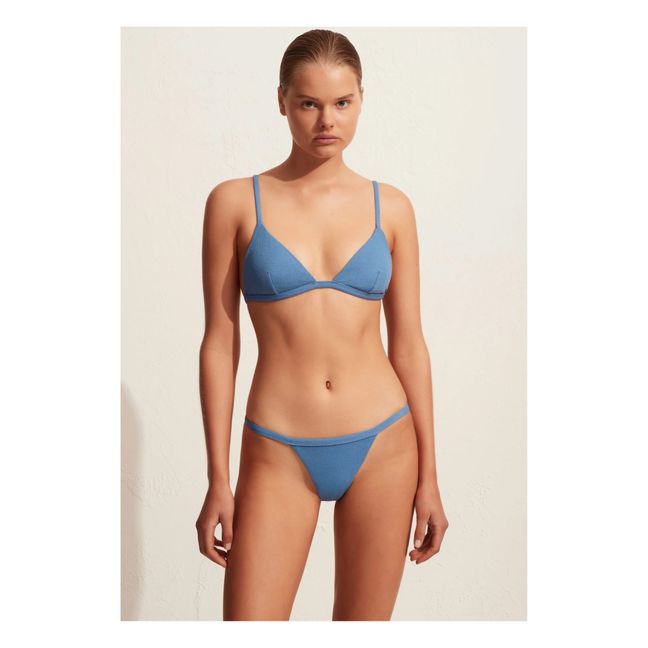 Small Triangle Bikini Top Azul