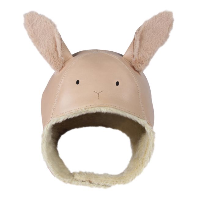 Kapi Snow Rabbit Fur-Lined Hat Blassrosa