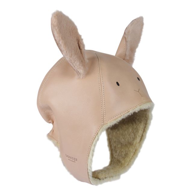 Kapi Snow Rabbit Fur-Lined Hat Pale pink