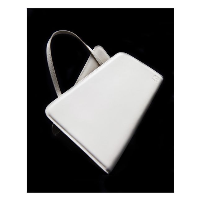 Sac Slant Mini Tote Cuir | Blanc