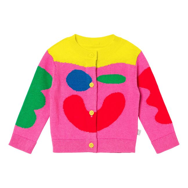 Knitted Smile Cardigan Pink