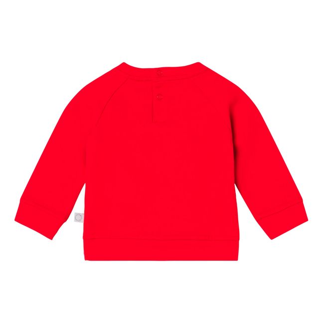 Organic Cotton Rainbow Sweatshirt Red