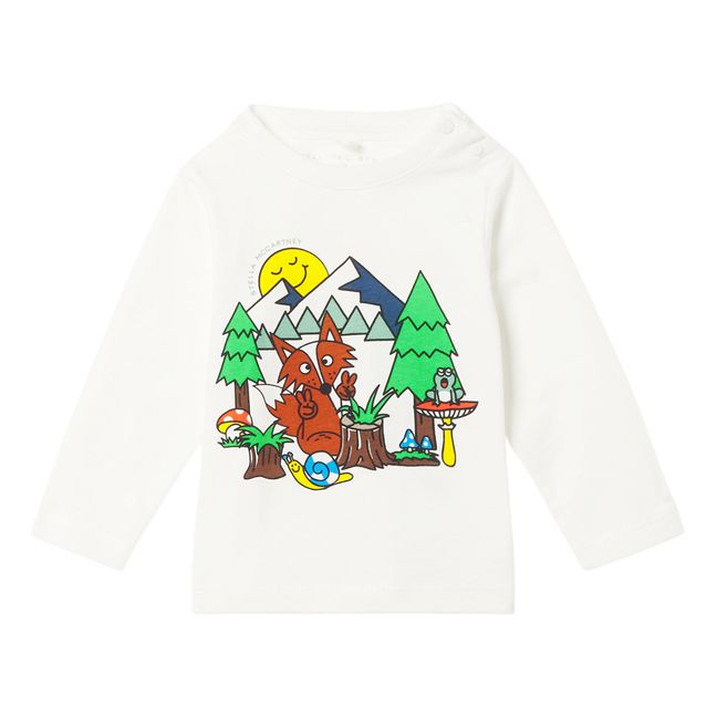 Organic Cotton Forest Fox T-shirt | Ecru