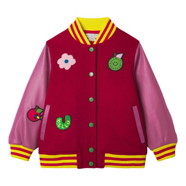 Wool Jacket with Patches | Rosso
