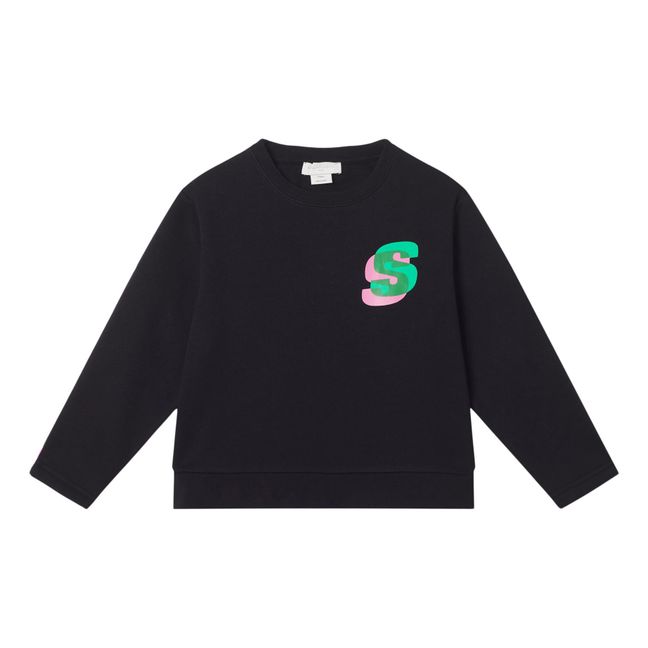S Logo Sweatshirt - Active Wear Collection - Nero
