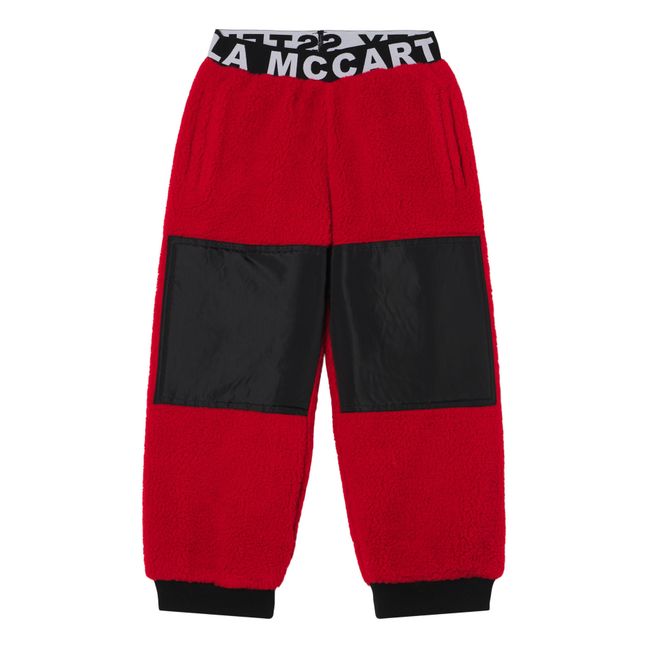 Recycled Polyester Joggers Red