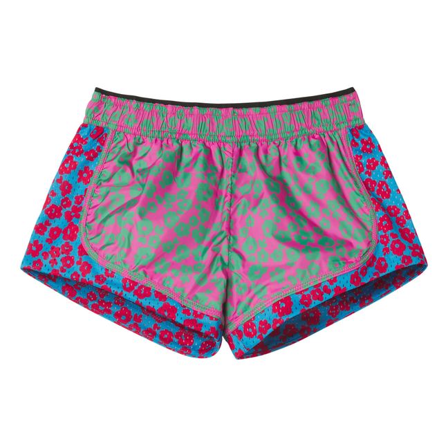 Recycled Polyester Floral Shorts - Active Wear Collection  | Blue