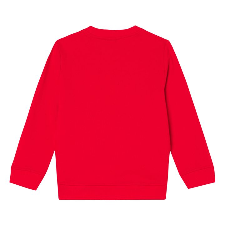 Organic Cotton Rainbow Face Sweatshirt Red- Product image n°1