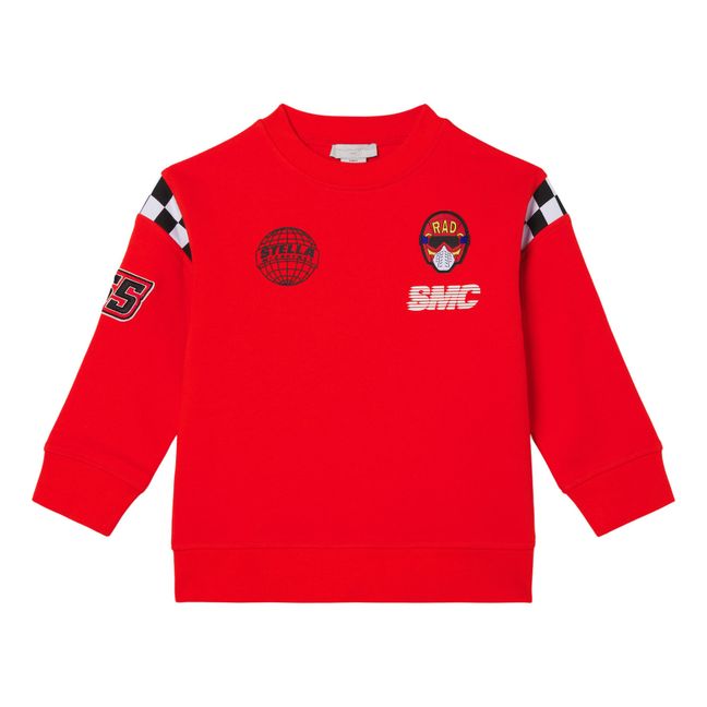 Organic Cotton Motocross Sweatshirt Rojo
