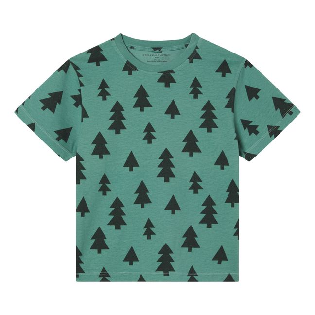 Organic Cotton Oversize Tree T-shirt Green