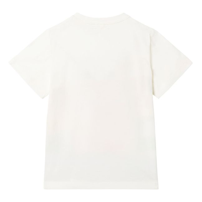Organic Cotton Rainbow Face T-shirt Blanco