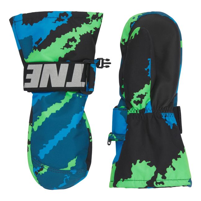 Multicolour Recycled Polyester Ski Gloves - Ski Collection  | Black