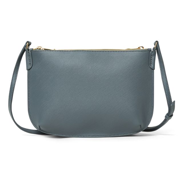 Sarah Embossed Leather Bag Gris Oscuro