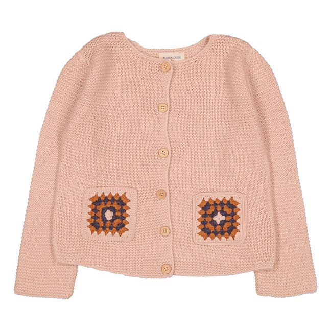 Cathy Cotton and Wool Cardigan Rosa Palo