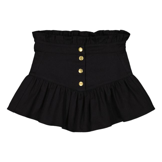 Pipeau Denim Skirt | Black