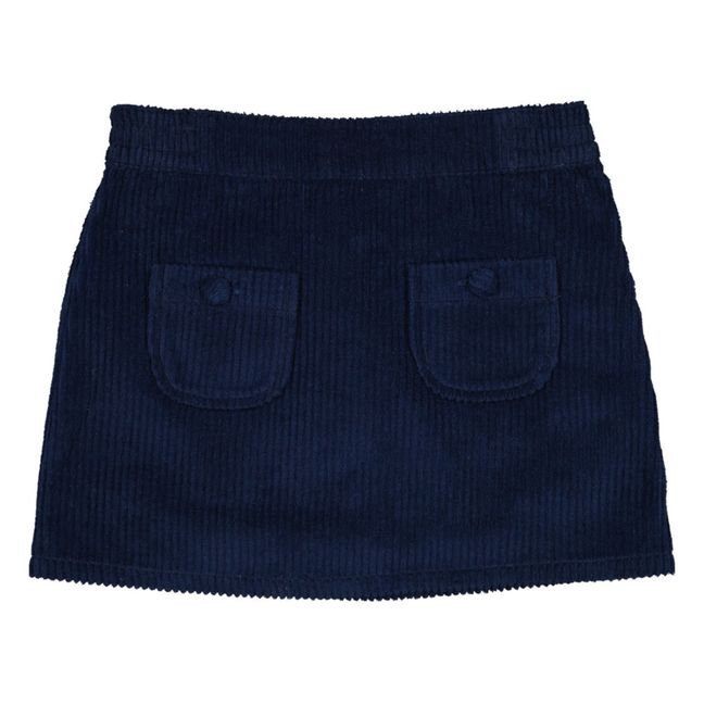 Gonna in velluto a costine Chaton | Blu marino