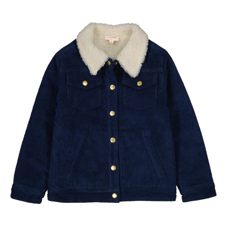 Louis Louise - Brando Sherpa Lined Corduroy Jacket - Navy blue | Smallable