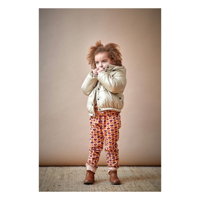 Daunenjacke glänzend mit gefütterter Kapuze Girly | Gold