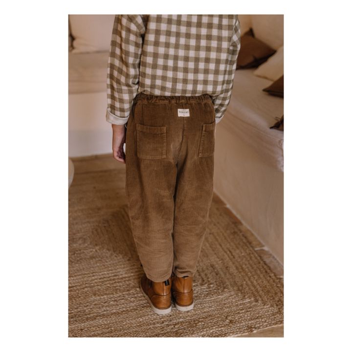 Organic Cotton Corduroy Carrot Trousers | Marrón- Imagen del producto n°4