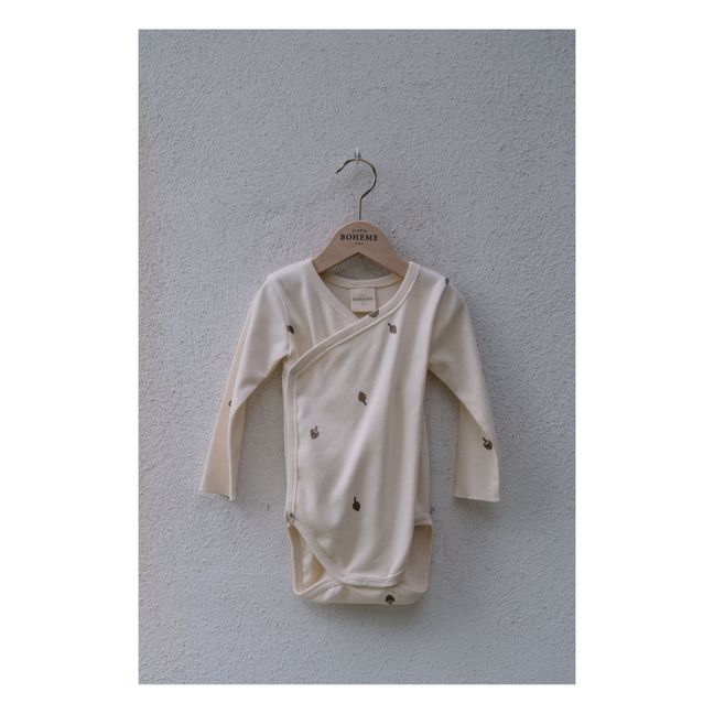 Hoho Organic Cotton Baby Bodysuit | Ecru