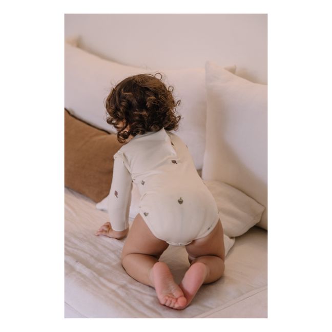 Lala Organic Cotton Baby Bodysuit Crudo