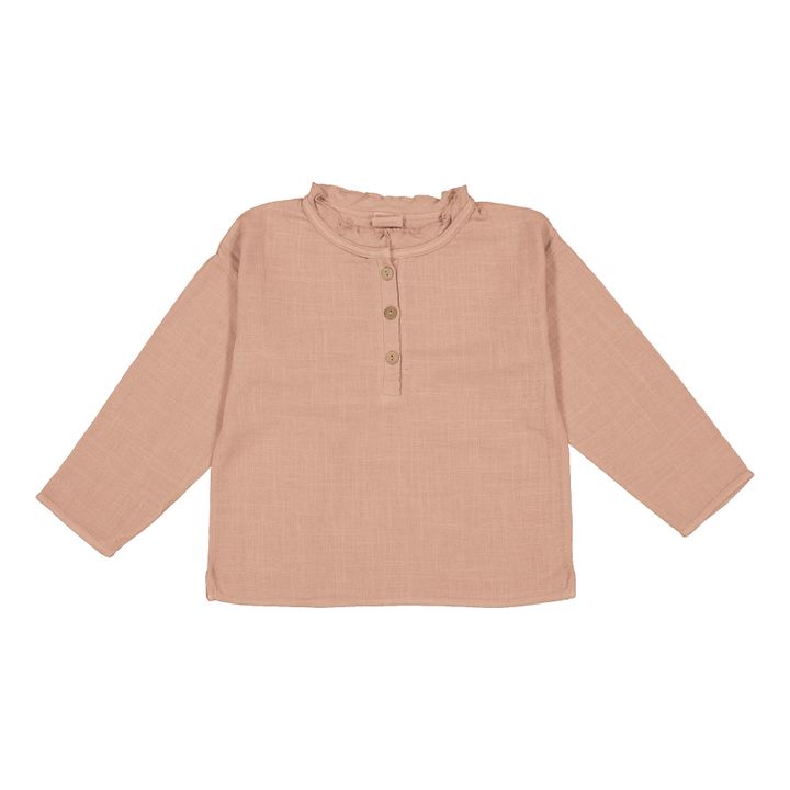 Olympe Organic Cotton Muslin Blouse | Rosa- Imagen del producto n°0