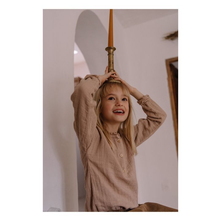 Olympe Organic Cotton Muslin Blouse | Rosa- Imagen del producto n°5