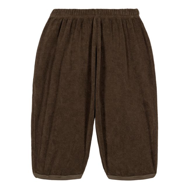 Porgy Organic Cotton Terry Cloth Trousers | Brown