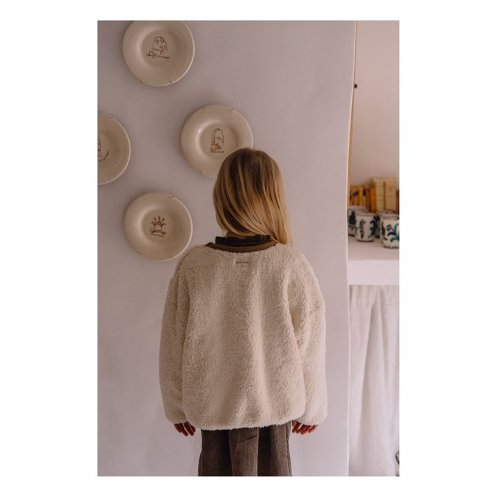 Organic Cotton Sherpa Bear Sweatshirt | Ecru- Product image n°3