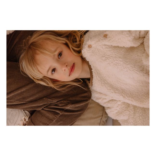 Organic Cotton Sherpa Bear Sweatshirt | Ecru