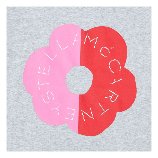 T-shirt Logo Fleur Coton Bio Gris