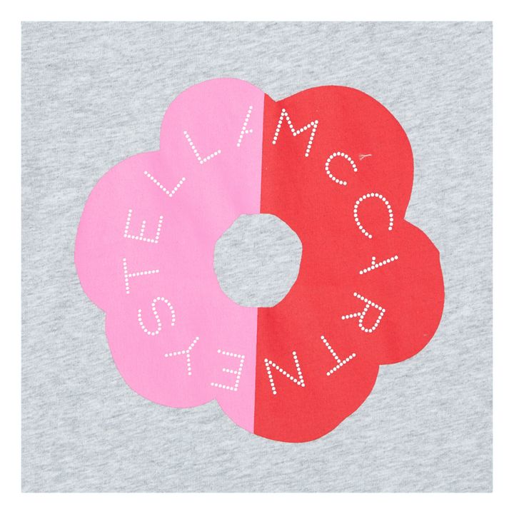 T-shirt Logo Fleur Coton Bio Gris- Image produit n°1