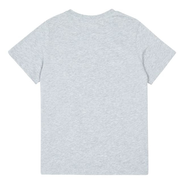 Organic Cotton Flower Logo T-Shirt Grau