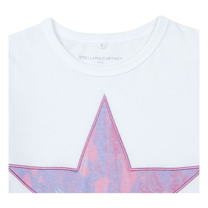 Organic Cotton Fringed Star T-shirt | Weiß- Produktbild Nr. 1