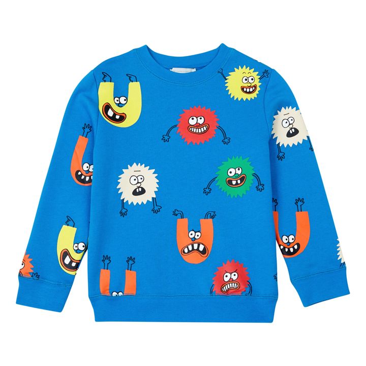 Cotton Monster Sweatshirt | Electric blue- Product image n°0
