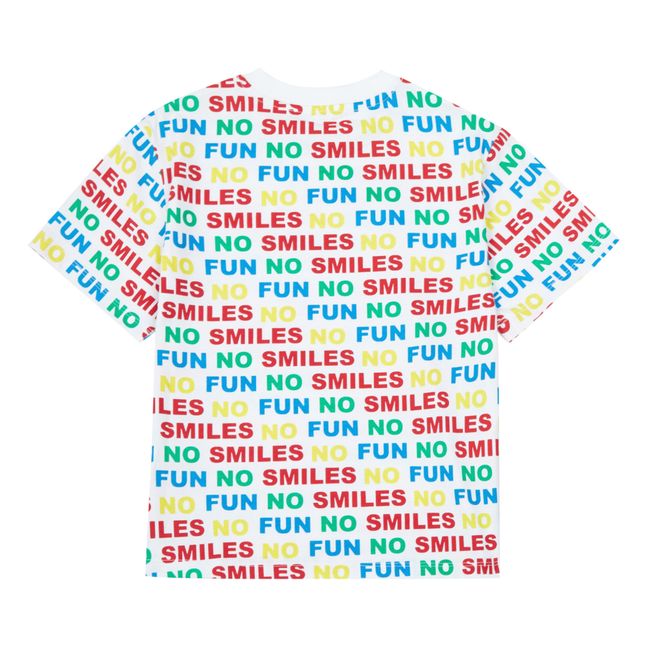 T-shirt Oversize No Smiles Coton Bio Blanc