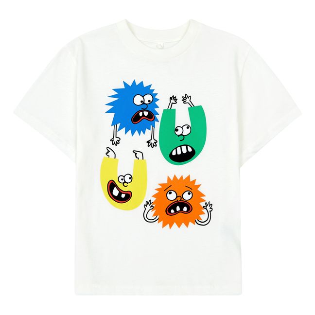 T-shirt Monster Gang Coton Bio Blanc