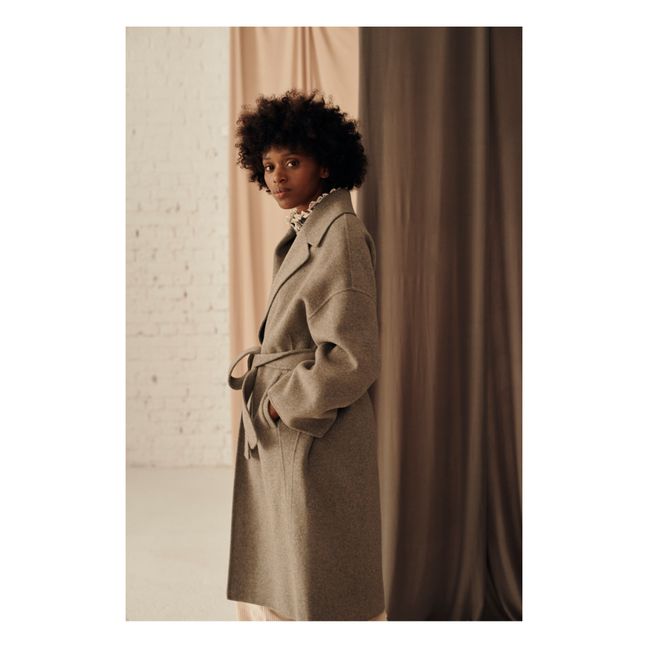 Manteau Laine Sullyne - Collection Femme  | Vert de gris
