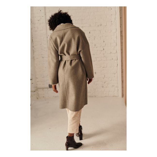 Sullyne Woollen Coat - Women’s Collection - Grün-grau