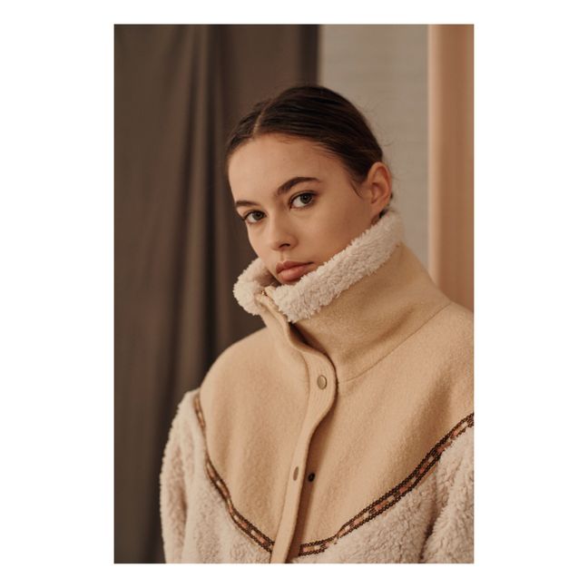 Rose Faux Fur Coat - Women’s Collection - Ecru