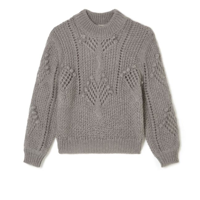 Salamaya Kid Mohair and Wool Jumper - Women’s Collection - Gris
