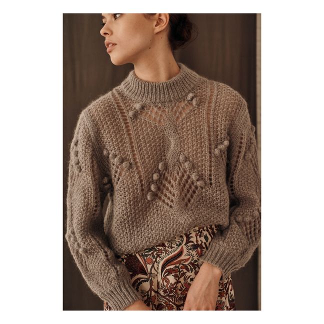 Salamaya Kid Mohair and Wool Jumper - Women’s Collection  | Grey